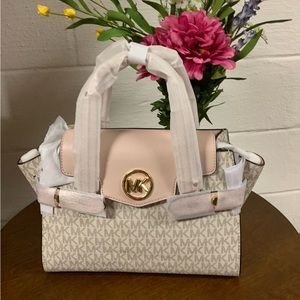 NEW Michael Kors Carmen Belted Satchel Purse